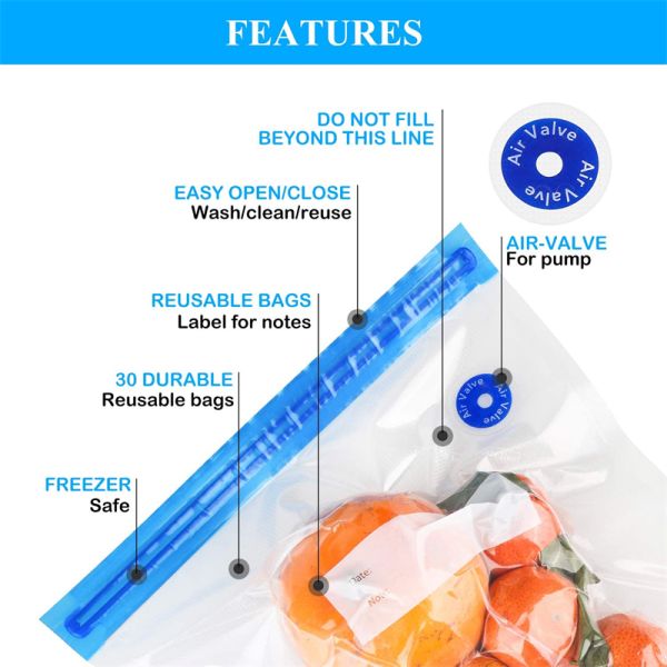 Long-lasting Food Packer Bags Vacuum Sealer Bags for Fresh and Delicious Food