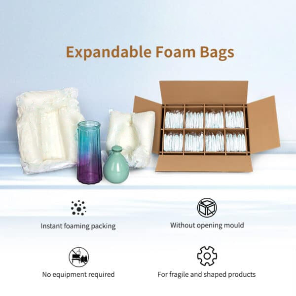 31x36 High Density Expanding Foam Packing Self Inflating Pouch Bags