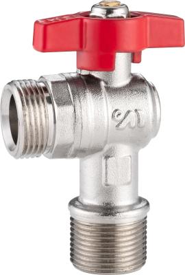 5101A Gas Stove Valve Brass Ball Valve Angle Type DN20 for Heating System Water Supply with Stainless Steel Wall Cover