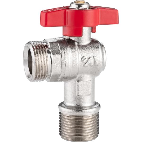 5101A Gas Stove Valve Brass Ball Valve Angle Type DN20 for Heating System Water Supply with Stainless Steel Wall Cover