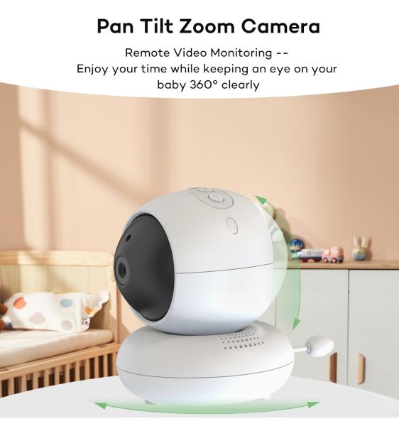 5.5 Inch 1080p Baby Monitor with Pan-Tilt Night Vision and Two-Way Audio