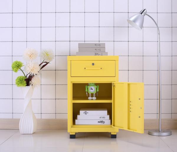 Home Furniture Nightstand Metal Steel Cabinet Bedside Table