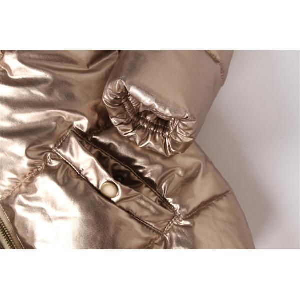 Kids Coats, Children's Coats, Metalic Shinny material, Coral Fur Lining