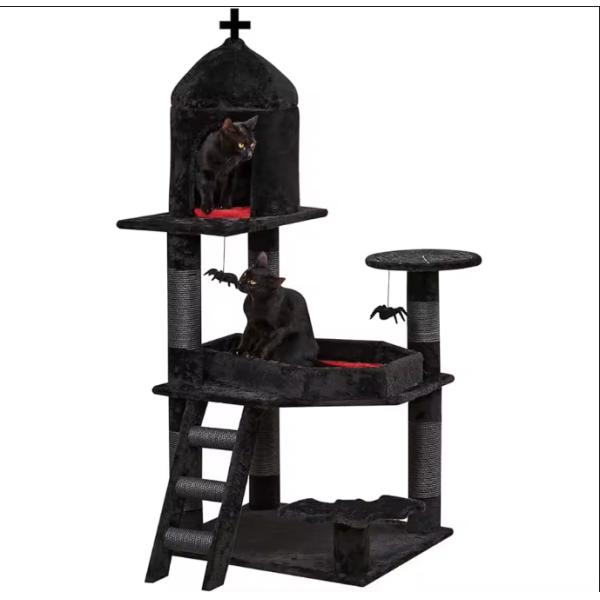 Sustainable Cat Tree Tower Condo Furniture Scratch Post for Kittens and Small Animals