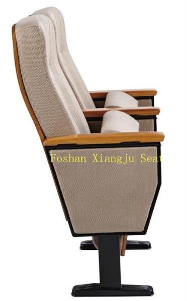 Home Furniture Auditorium Theater Seating Wooden Back Cold Rolled Steel Feet