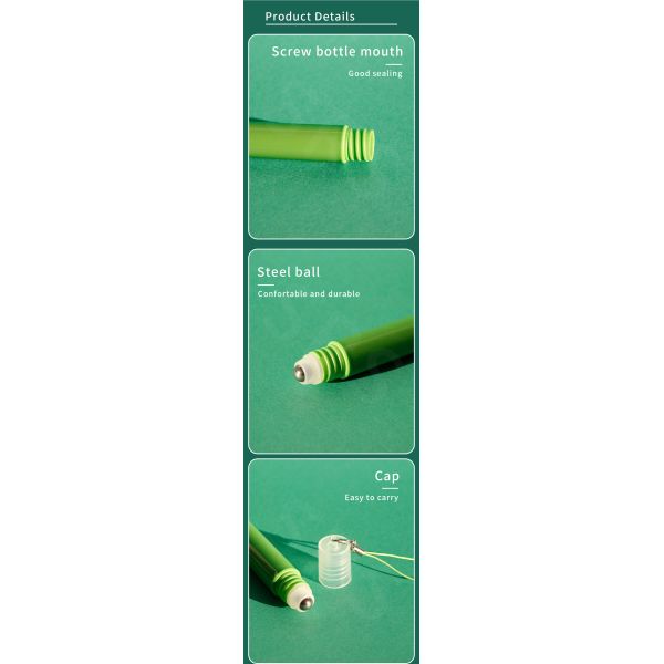 Wholesale 5ml Plastic Bottle Roller With Hook Portable Keychain Perfume Empty Bottle