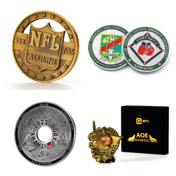 Stainless Steel Custom Made Military Challenge Coins ODM 2.25