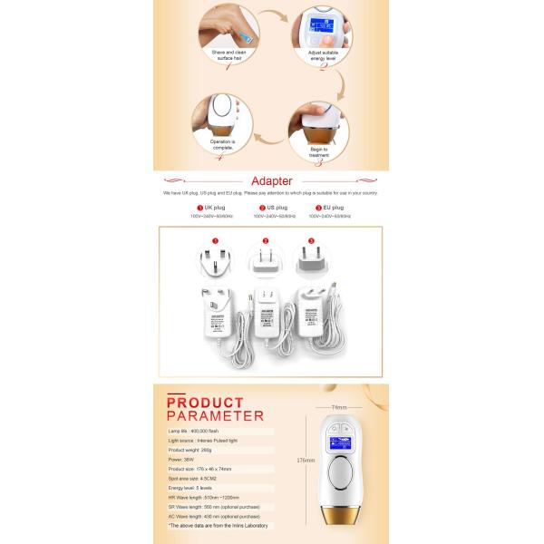 400000 Flashes 1200m Home Use IPL Laser Hair Removal