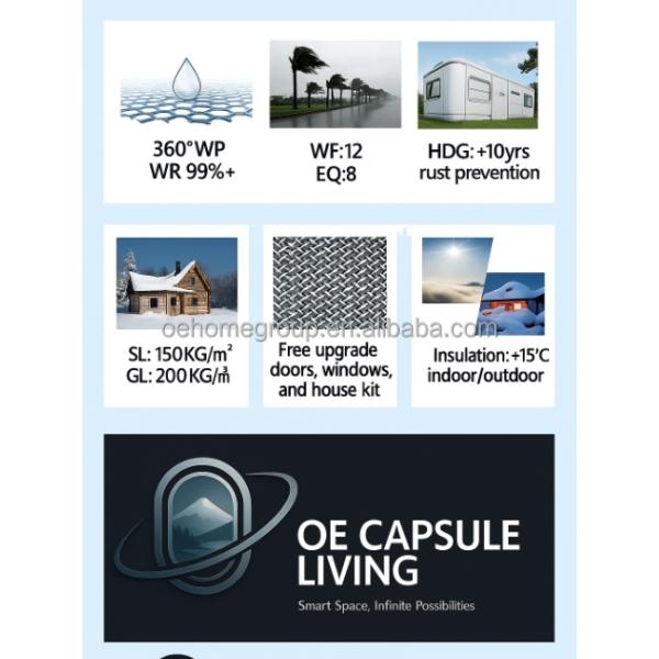 Luxury 20ft Modern Shipping Container House Small Residential Prefab Steel Structure For Hotels Villas Apartment Space