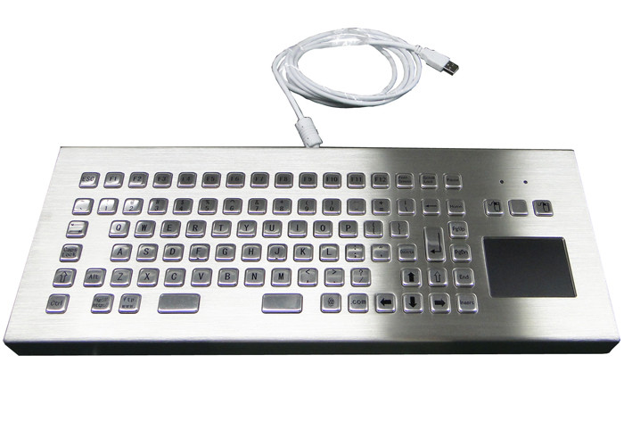 Изрезанная промышленная клавиатура ПК PS/2 с мышью Trackpad