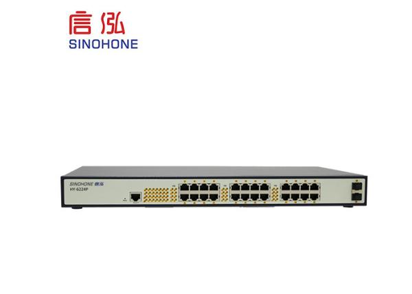 Gigabit Monitoring Fiber Optic Network Switch 30 W POE Power STP Protocol