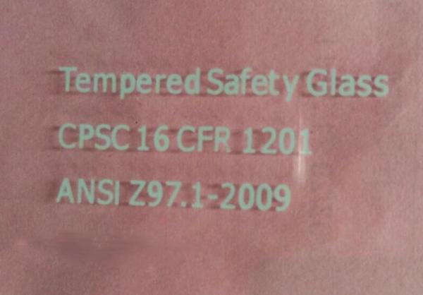 ANSIZ97.1 Straight Corner Shower Enclosure Glass Tempered Safety