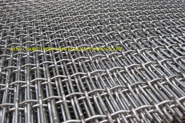 High Carbon Steel Crimped Woven Wire Mesh , Mining Screen Mesh