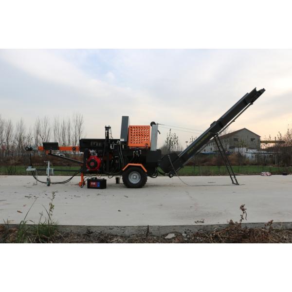 El procesamiento de leña se hace fácil con este divisor de leña de gasolina