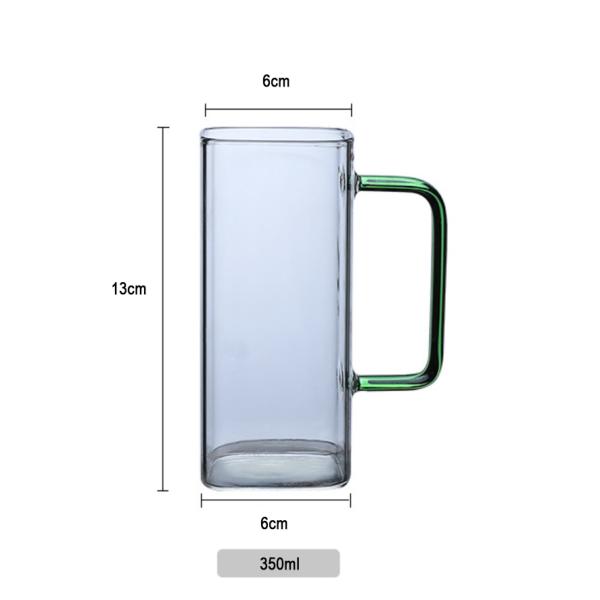 Теплостойкие одностеночные кофейные чашки, крепкие небольшие стеклянные чашки с ручками