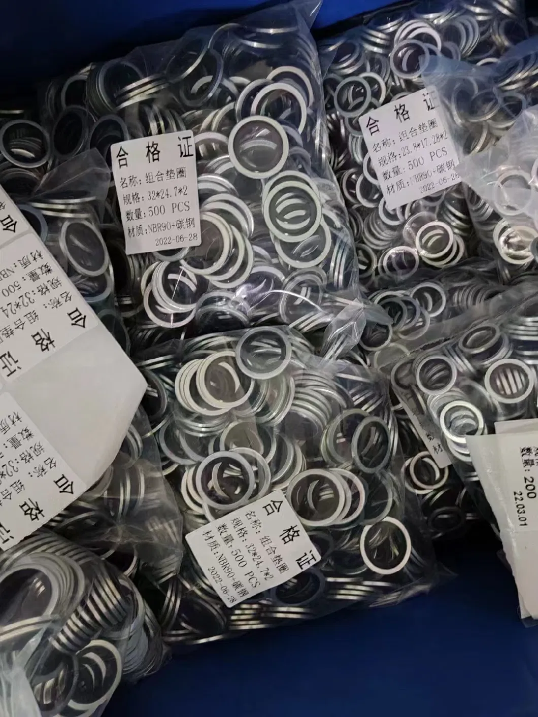 Self Centralising 304 Stainless Steel Dowty Seal Gasket NBR Rubber Bonded Seal Washer