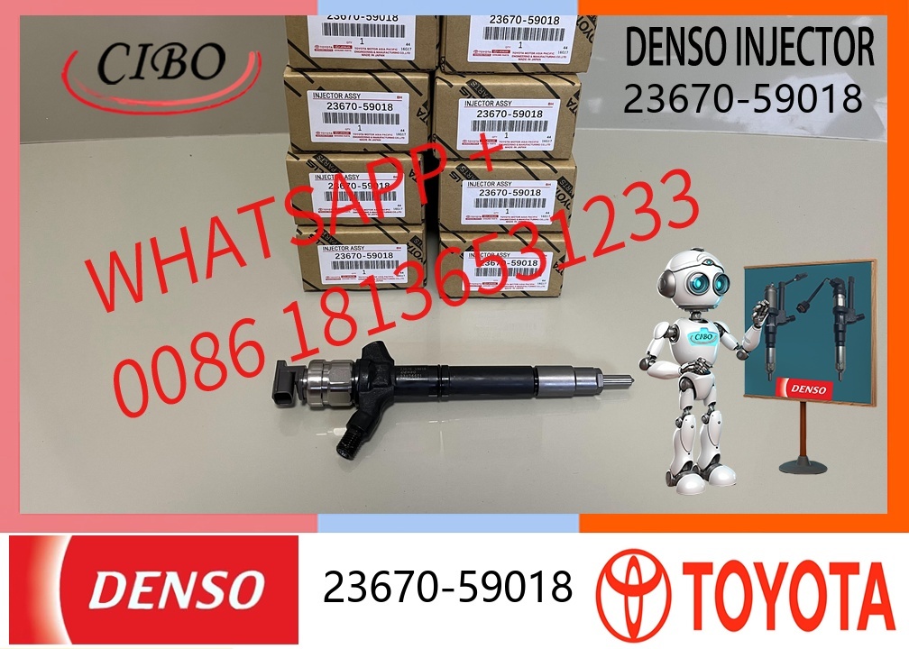 0950009770 Diesel Fuel Injector 23670-59018 095000-9770 for Toyota Land Cruiser 70 Series 1kd-FTV Common Rail Injection Valve