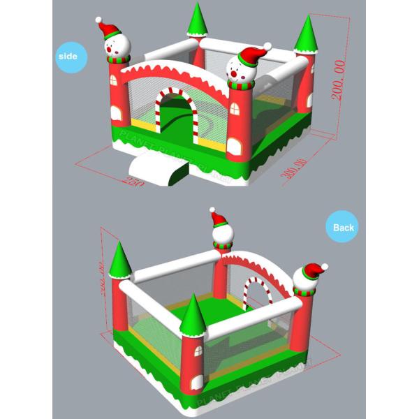 Дом прыжка брезента PVC рождества малыша раздувной