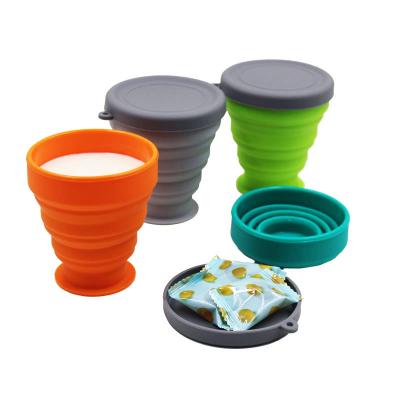Copo de café dobrável reusável do silicone