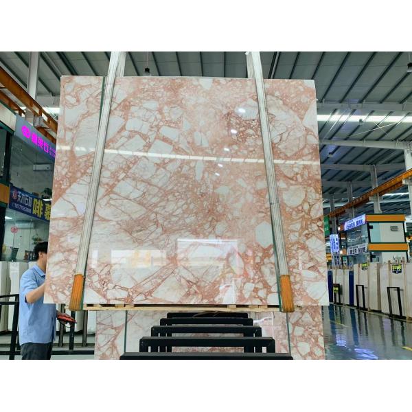 Natural Personalized Italian Bvlgari Pink Marble Slab Pink Marble Flooring