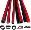 Black Weather Stripping Seal Strip for Doors/Windows D Z P Rubber Self-Adhesive Weatherstrip Gap Blocker