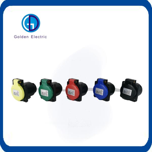 IP67 Wall Mounted Industrial Plug Socket Waterproof Heat Resistant 80