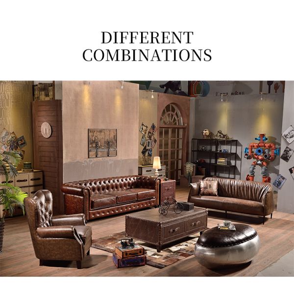 Nidea #8629 Higher Quality Vintage Retro Leather Trunk Cabinet  Coffee Table Lounge Pub Club Studio Furniture Multifunction