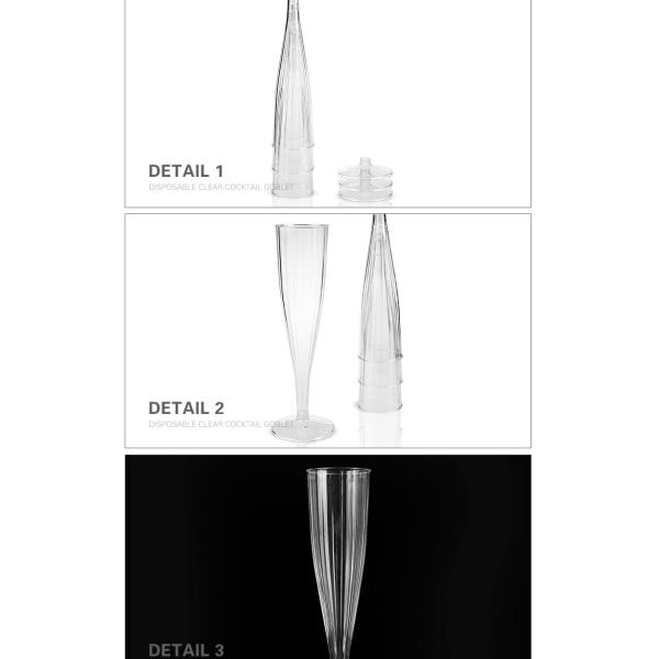 Hot selling disposable party clear cheap plastic champagne flutes