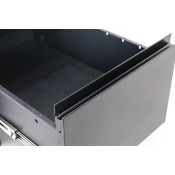 Muebles de oficinas de 2 cajones del gabinete móvil negro del pedestal con la bandeja del lápiz