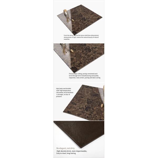 Black Polished Porcelain Floor Tiles 600 X 600mm Double Vitrified Floor Tiles