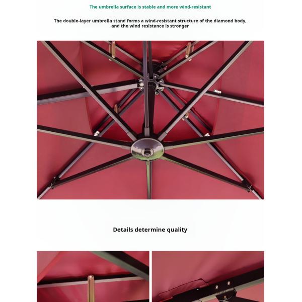 8 Aluminium Ribs Large Garden Parasol 3m Garden Umbrella OEM