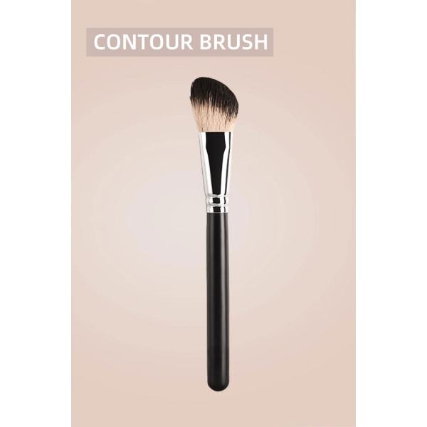 A28 SGS  Fine Goat Hair Contour Makeup Brush With Smooth Copper Ferrule