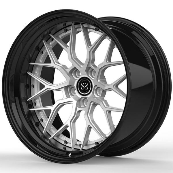 BMW M3 2018 20x9.5 And 20x11 Gloss Black Silver Face Custom 2 PC Rims