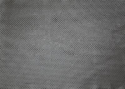 Durable PU Punched Leather 0.55mm Brown Hole Design Normal Peeling Strength