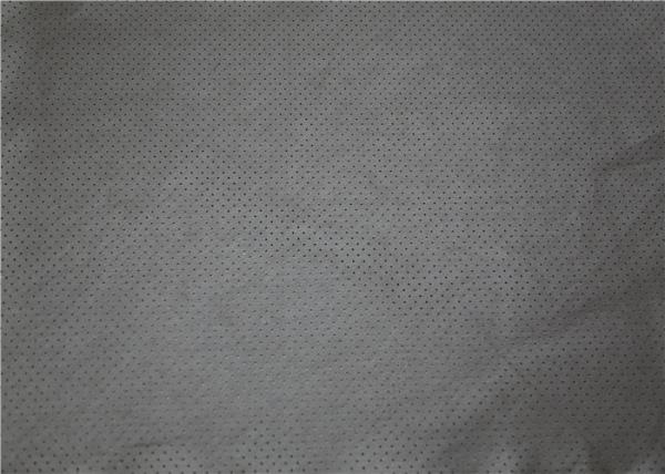 Durable PU Punched Leather 0.55mm Brown Hole Design Normal Peeling Strength