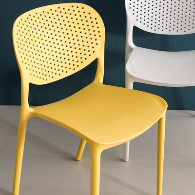 High Quality China Back Breathable Colorful Dining Stackable Plastic Chairs