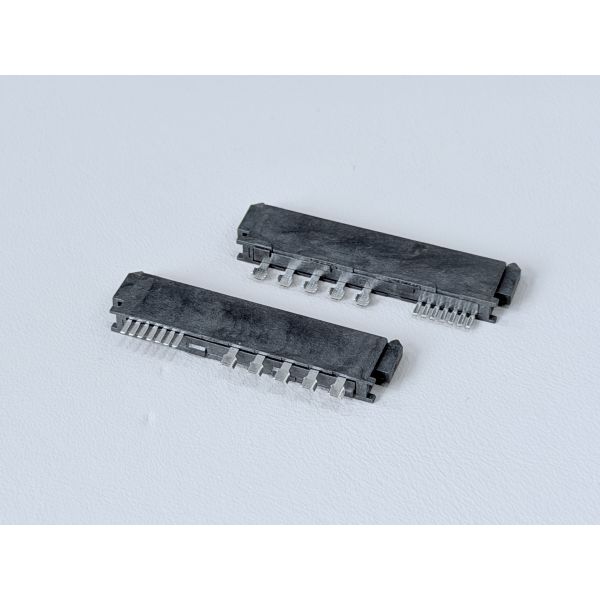 SATA 22P Female Connector | 32-Wire Solder Type 180° G/F Gold Plated | Electrical PCB Signal Terminal Connector for Server, Automotive, Wire Cable Applications