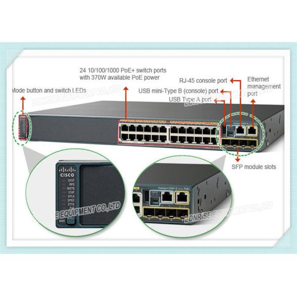 WS-C2960X-24PS-L  Cisco Ethernet Switch Gigabit 24 Port  512mb With 370 Watt Poe