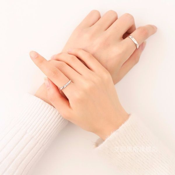 2021 New Style 925 Silver Opening Adjustable Couple Ring