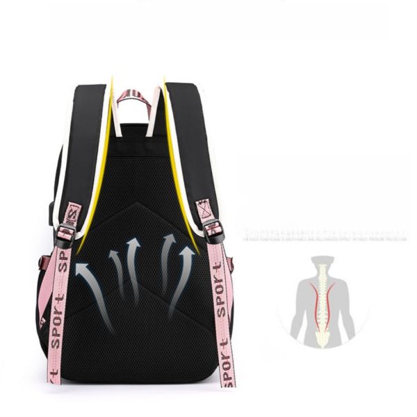 Colefa Korean Version Minimalist Multi-layer 13 Inch Computer Backpack Headphone Jack for Middle High School Students Backpack