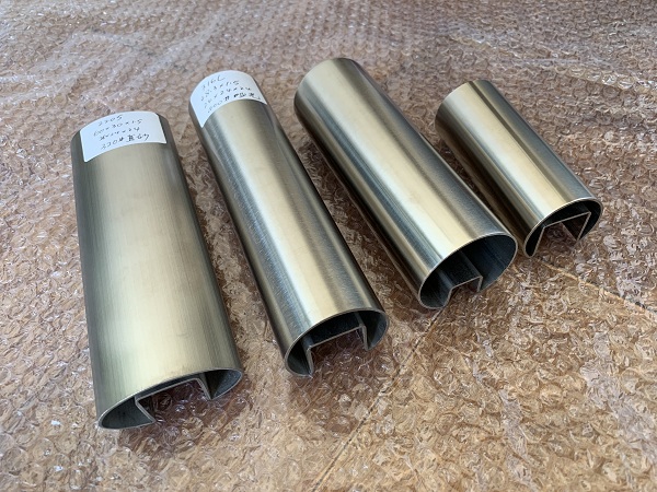 Oval Stainless Steel Slot Pipe Glass Railing Use Customization Support