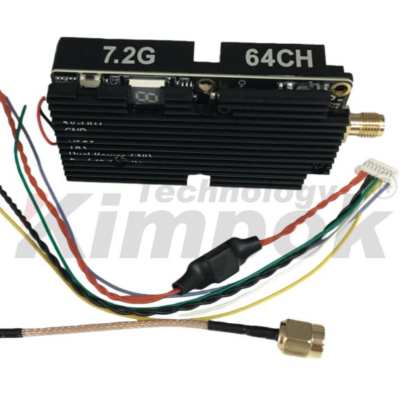 Kimpok Ultra Long Range 7.2G 10W VTX Drone Accessory Video Transmitter Switchable Power UAV VTX 64CH Image Transmission Shenzhen Made