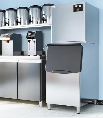 100kg Square Automatic Ice Maker Machine with Stainless Steel Body for Commercial and Household Use
