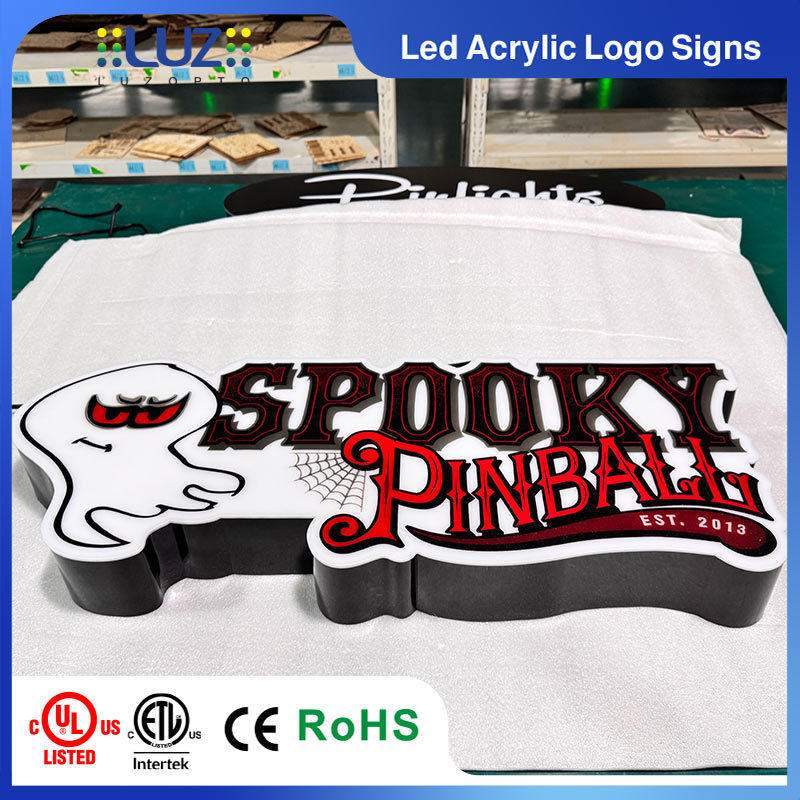 Custom Mascot Contour-Cut LED Acrylic Sign UV Printed Themed Light Box