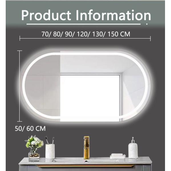 Гостиница Домашнее ванное декорация светодиодные освещенные трехцветные огни водонепроницаемое зеркало