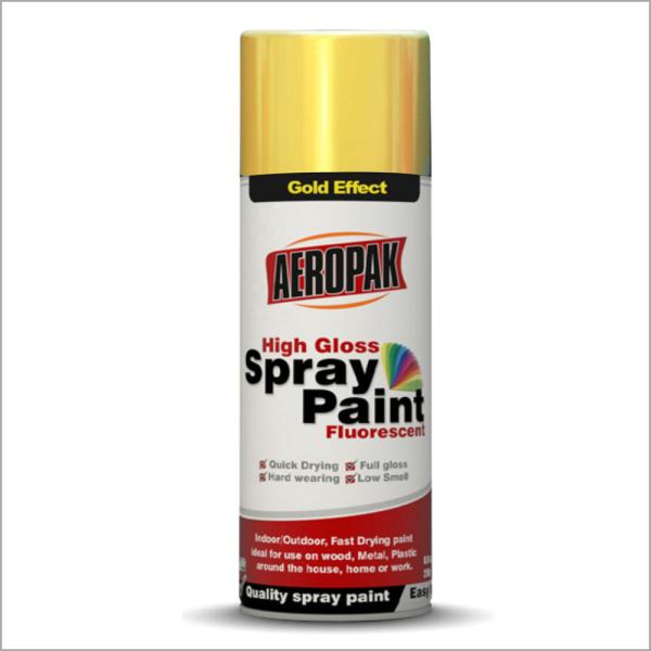 Pintura de alto brilho do efeito do ouro do aerossol da pintura à pistola do brilho do ouro de Aeropak