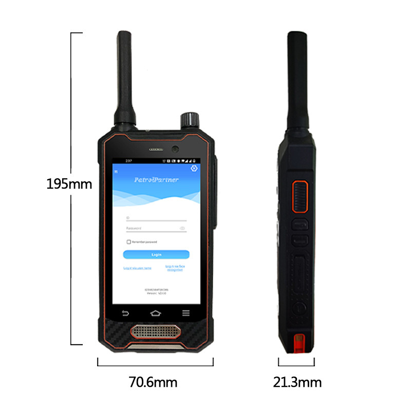 Палочка Talkie системы 2G 3G 4G Walkie палочки патруля безопасности экрана касания IP68 TFT