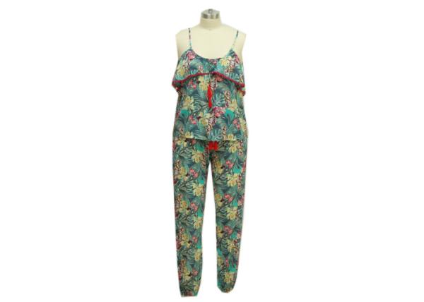Soft Viscose Women'S Knit Loungewear , Petite Loungewear Sets Camisole And Long Pant
