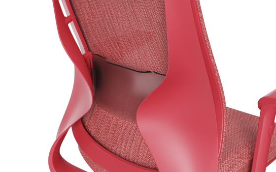Red Mesh Fabric Ergonomic Office Executive Chair Special Armrest Design Offering Comfortable Seat Cushion Adjustable Height and Tilt Lock for Enhanced Work Efficiency