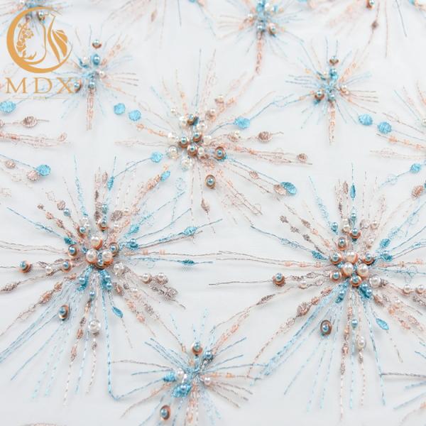 20% полиэстер ткани шнурка Sequin вышивки Тюль Sparkly для платьев женщин